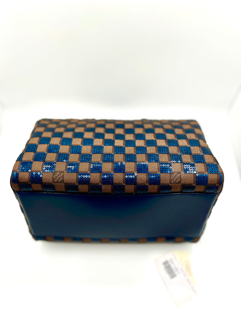 Louis Vuitton Limited Edition Blue Damier Paillettes Speedy 30