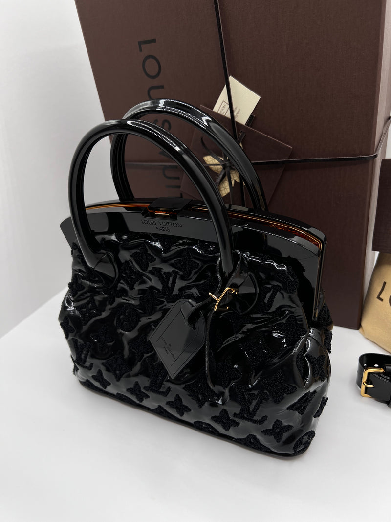 Louis Vuitton Limited Edition Black Monogram Fascination Lockit BB Bag