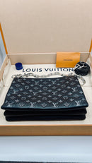 Louis Vuitton Black Coussin Monogram Embossed Lambskin MM Leather Bag