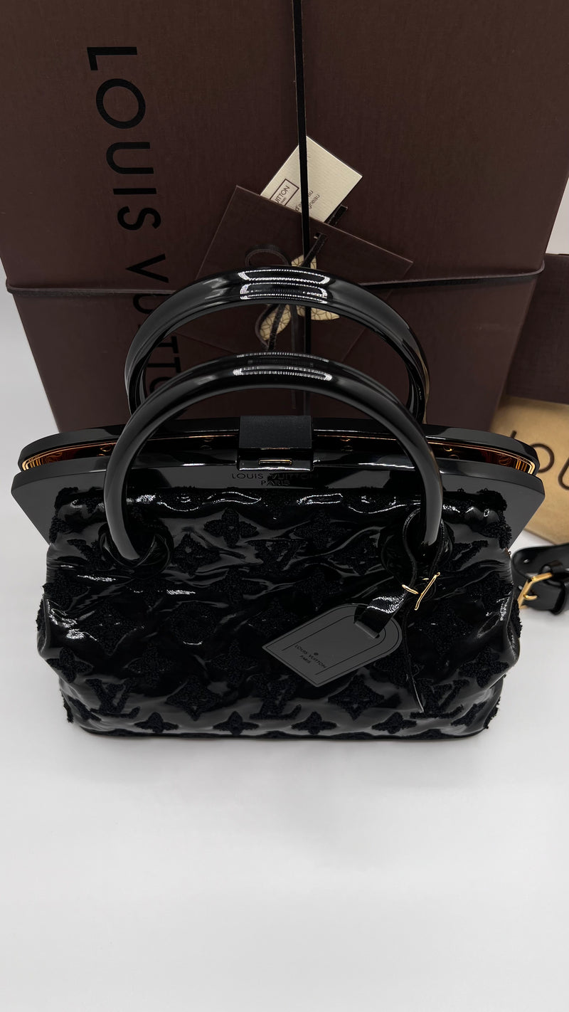 Louis Vuitton Limited Edition Black Monogram Fascination Lockit BB Bag