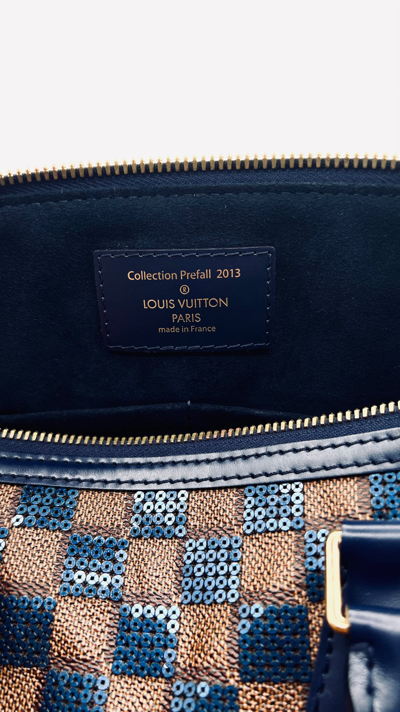 Louis Vuitton Limited Edition Blue Damier Paillettes Speedy 30