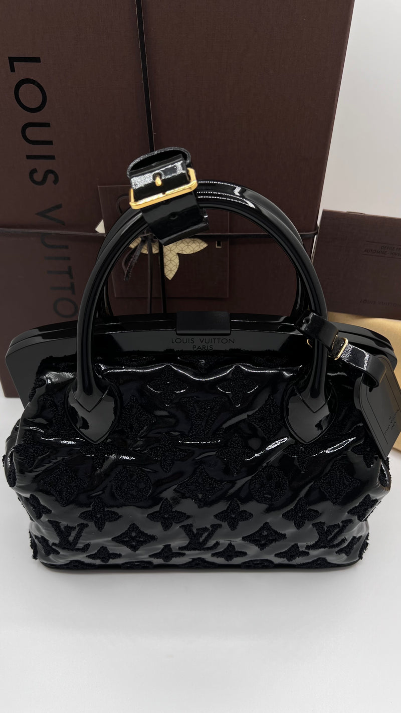 Louis Vuitton Limited Edition Black Monogram Fascination Lockit BB Bag