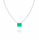Emerald and Natural Diamond Necklace