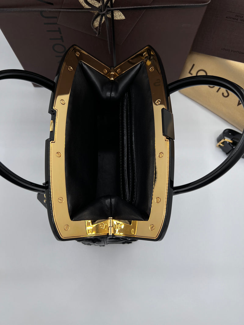 Louis Vuitton Limited Edition Black Monogram Fascination Lockit BB Bag