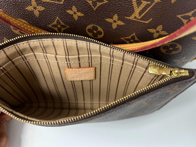 Louis Vuitton Never Full MM Brown Canvas Tote Bag