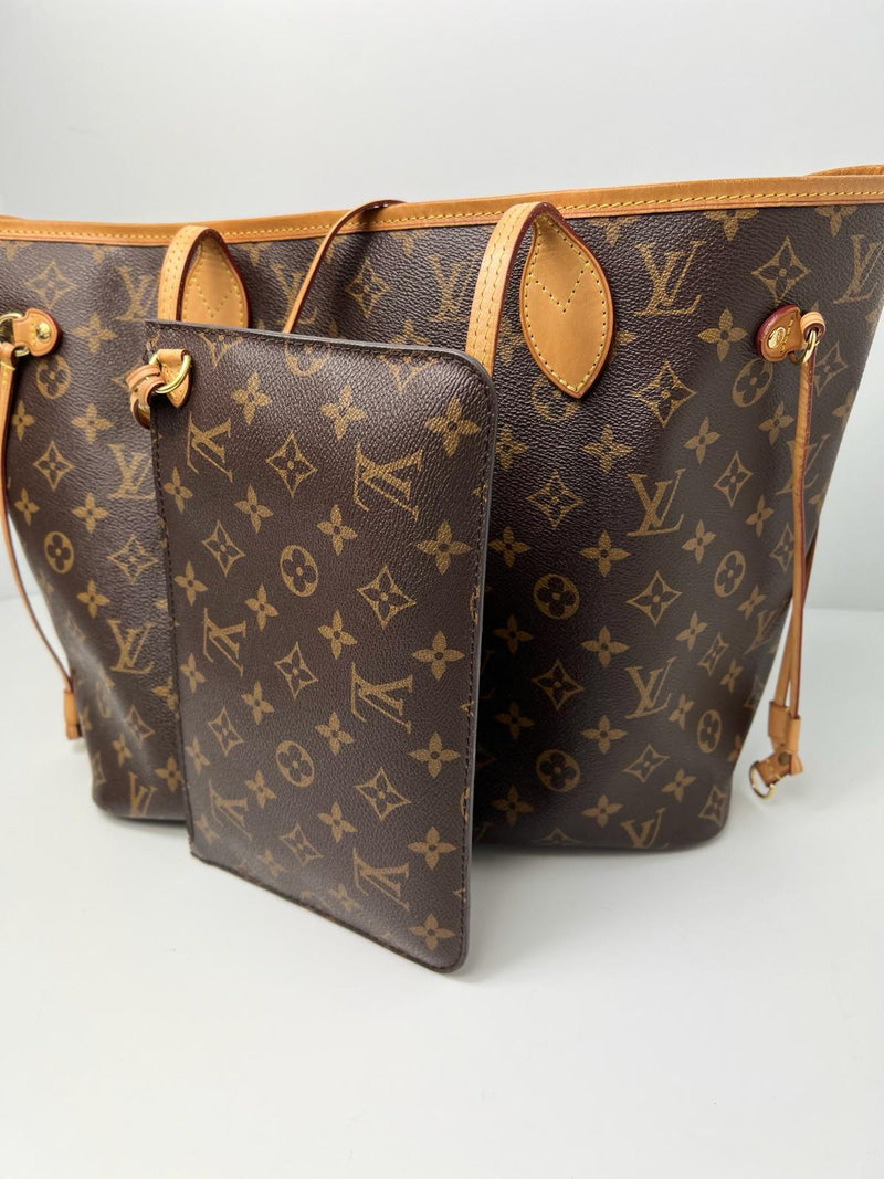 Louis Vuitton Never Full MM Brown Canvas Tote Bag