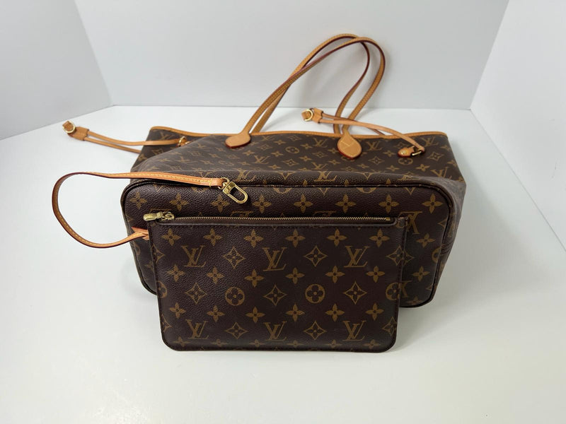 Louis Vuitton Never Full MM Brown Canvas Tote Bag