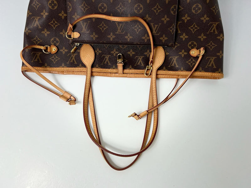 Louis Vuitton Never Full MM Brown Canvas Tote Bag