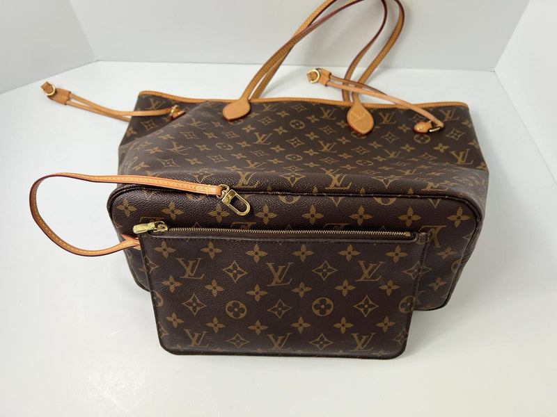 Louis Vuitton Never Full MM Brown Canvas Tote Bag