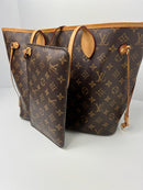Louis Vuitton Never Full MM Brown Canvas Tote Bag