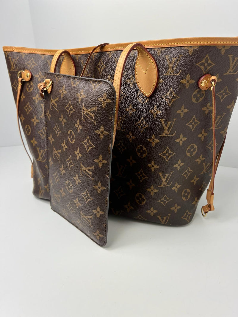 Louis Vuitton Never Full MM Brown Canvas Tote Bag