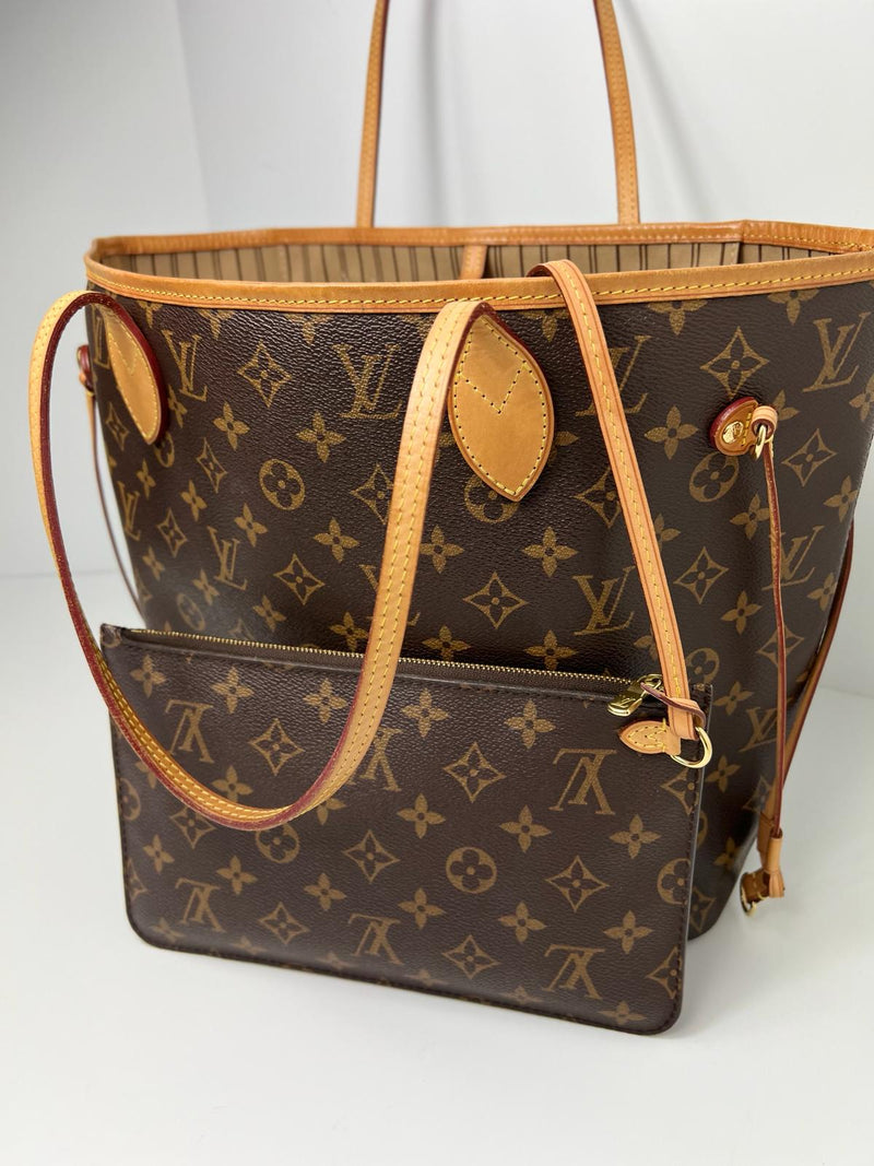 Louis Vuitton Never Full MM Brown Canvas Tote Bag