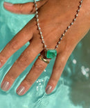Emerald and Natural Diamond Necklace